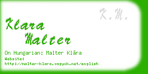 klara malter business card